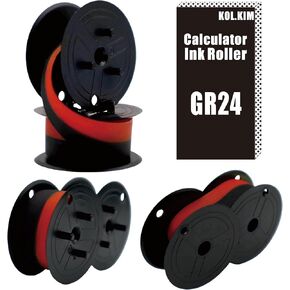 Adding Machine Ribbon Calculator Ribbon Red/Black for Canon MP11DX Calculator Ink Ribbon for Sharp EL-1197PIII Calculator Ink Ribbon R3027 GR24 3 Packs