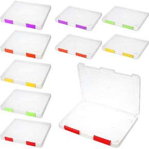 10pcs Clear A4 A5 File Box Document Document Blastic Storage Box Holder Proper Paper Case Case Magazine Protector With Buckle Office School Supplies (Multcolors)