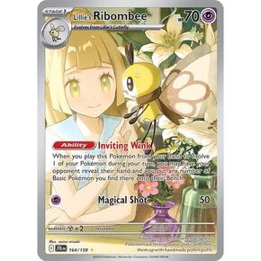 Pokemon - Lillie’s Ribombee 164/159 – Journey Together – Illustration Rare – Foil Single Card