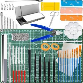 69Pcs Professional Gundam Model Tool Kit for Cars, Airplanes, Buildings, Robots Models Buildings, Repairing and Assembling