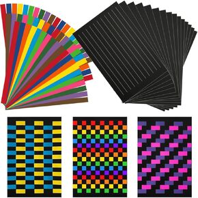 Origami Joy 15 Paper Weaving Project • Anxiety Relief PaperCraft • DIY Placemats with ¾-inch Paper Strips and 9x14-inch Mats • Beginner Learn to Weave • Arts & Craft Kits for Home and Classroom Decor