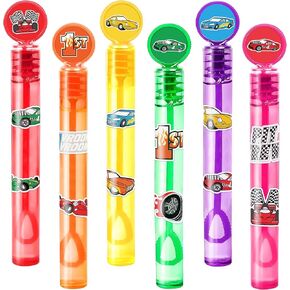 Race Car Party Favors for Kids – 24PCS Racing-Themed Mini Bubble Wands, Great for Birthday Supplies, Piñata Fillers, Goodie Bags & Classroom Rewards