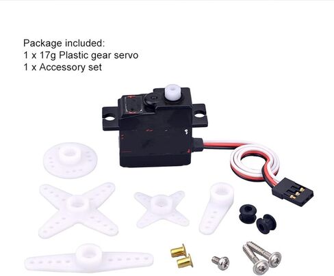 RC PRAPE PRAPLE لتجاوز الهوايات S0017M 17G METAL GEAR 1.8 كيلوجرام الرقمية Servo RC Parts Airplane Robot 1/18 1/16 شاحنة Car Boat Boat Plane (الترس البلاستيكي) in Saudi Arabia
