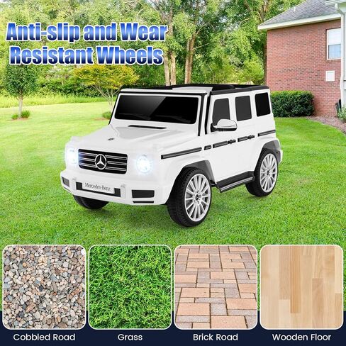 Costzon Ride On Car ، Mercedes-Benz G500 Truck Sucented W/Rocking Mode ، 3 سرعات ، عن بُعد ، قرن ، مصابيح الموسيقى والمصابيح LED ، تعليق الربيع ، بطارية 12 فولت مدعومة 4WD GAGON COLTREN in Kuwait