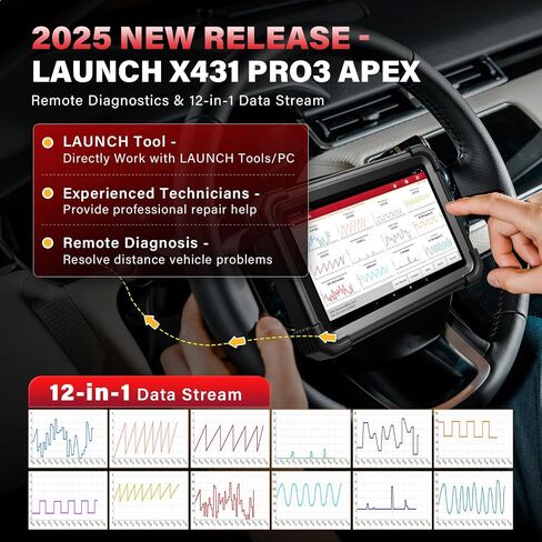 LAUNCH X431 V+ PRO 5.0 Diagnostic Scan Tool, 2024 Elite Global Version, ECU Coding 37+ Reset HD Trucks Scan, All System Diagnostic scanner, VAG Guide AutoAuth FCA SGW, CANFD DOIP 2 Yrs Free Update in Saudi Arabia