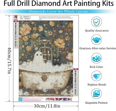 GemZono 4 Pack Diamond Painting Kits for Adults DIY 5D Halloween Ghost Diamond Art Paint with Round Diamonds Full Drill Nightmare Gem Art Painting Kit for Home Wall Decor Gifts(12x16inch) in Saudi Arabia