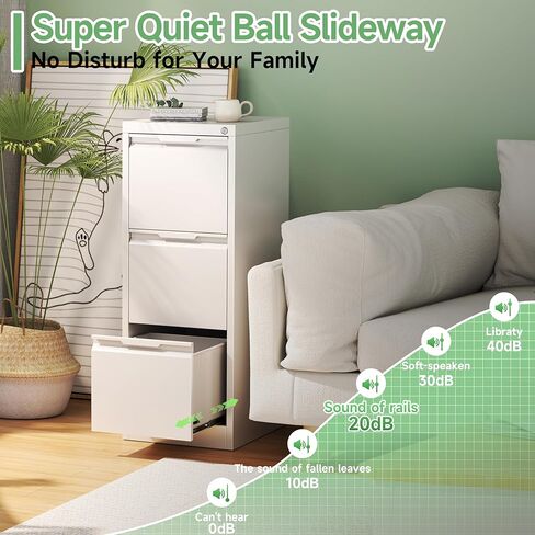 2-Drawer Metal File Cabinet with Lock,Vertical Filing Cabinets for Home Office,Heavy Duty Office Organizer for Letter/Legal/A4 Size Files,Assembly Required in Kuwait