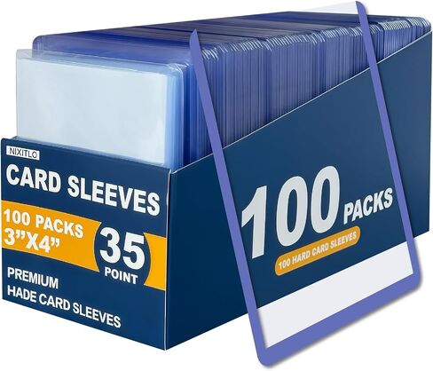 1000 Top Loaders for Cards for Baseball, Football, MTG Cards, Ultra-Clear Protectors for Trading Collectibles (500 Hard Sleeves+500 Soft Sleeves) in Saudi Arabia