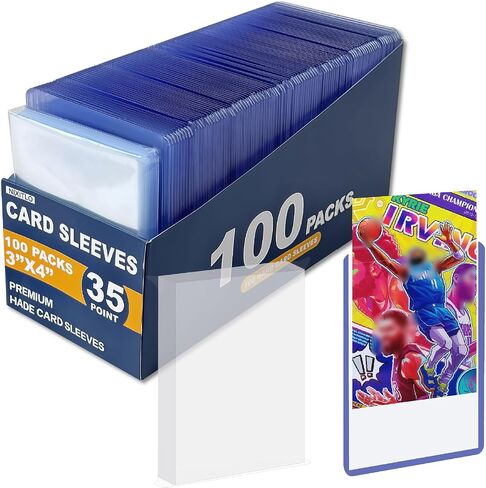 1000 Top Loaders for Cards for Baseball, Football, MTG Cards, Ultra-Clear Protectors for Trading Collectibles (500 Hard Sleeves+500 Soft Sleeves) in Saudi Arabia