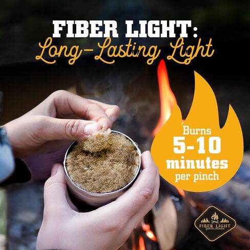 Fire Starter Natural Wood Fiber Tinder, Water Resistant, Survival Kit Camping Kit in Waterproof Tin in Saudi Arabia