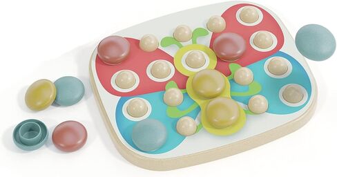 Quercetti Chunky Peggy PlayBio Stacking Toy - Classic Play for Motor Skill Development, Made with Recyclable Bioplastic, for Toddlers and Little Kids Ages 1-3 Years in Kuwait