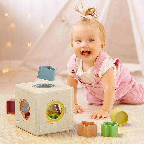 Quercetti Chunky Peggy PlayBio Stacking Toy - Classic Play for Motor Skill Development, Made with Recyclable Bioplastic, for Toddlers and Little Kids Ages 1-3 Years in Saudi Arabia