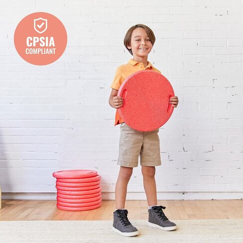 ECR4Kids CircleSpots, Seating Pads, Red, 10-Pack in Saudi Arabia