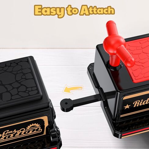 عربة قطار لركوب Anpabo 12V على القطار ، مع مساحة تخزين ، وتصميم ناعم ومقبض وتصميم شارات عتيقة ، أحمر in Kuwait