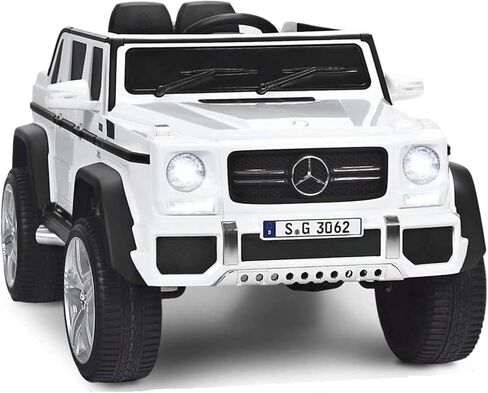 Honey Joy Ride On Truck و Mercedes-Benz Maybach G650 Battery Ride On Toys Car مع التحكم عن بعد وأضواء LED والموسيقى والبدء البطيء والسيارات الكهربائية 12 فولت للأطفال ، وهدية للبنين (أبيض) in Kuwait