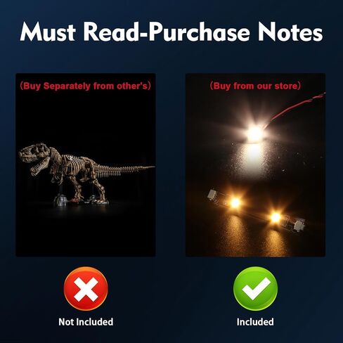 LED LED LID فقط ، متوافق مع أحافير Dinosaur Lego: Tyrannosaurus rex ، مجموعة الإضاءة الإبداعية المتوافقة مع LEGO 76968-NOT مع طراز (ضوء الإصدار الكلاسيكي) in Kuwait