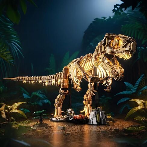 LED LED LID فقط ، متوافق مع أحافير Dinosaur Lego: Tyrannosaurus rex ، مجموعة الإضاءة الإبداعية المتوافقة مع LEGO 76968-NOT مع طراز (ضوء الإصدار الكلاسيكي) in Kuwait