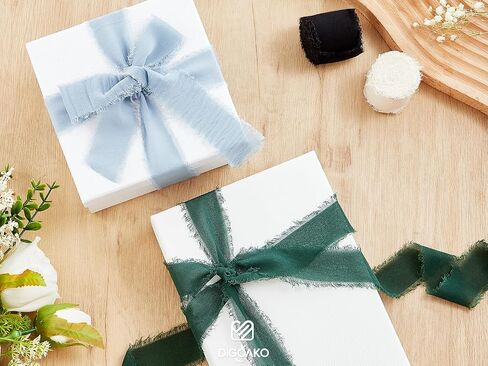 Sky Blue Like-Like Ribbon 1.5 "× 24 ياردة (3x8yds) | شيفون مقاوم للخيش لديكور حفل زفاف الشاطئ ، ودش الطفل ، والهدايا الساحلية وأقواس الشعر in Kuwait