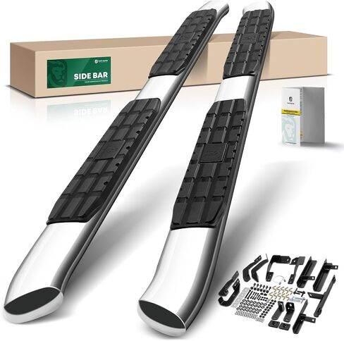YHTAUTO 4.25" Running Boards Side Step Bars Fit Ford Maverick 2022-2024(Include Hybrid Model), Crew Cab, Textured Black Steel, Truck Side Step Rails Off Road Exterior Accessories in Saudi Arabia
