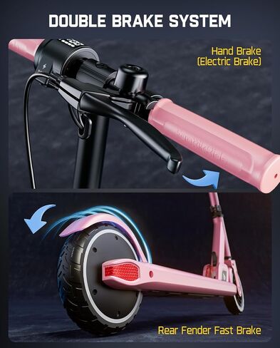 FanttikRide T9 Electric Scooter for Kids 4.3-5.6 ft, 7/10/12 MPH, LED Battery Level, Height Adjustable and Foldable, Electric Scooter for Kids, for Teenager, Up to 40 mins in Saudi Arabia