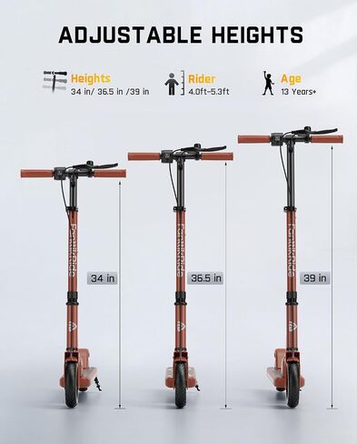FanttikRide T9 Electric Scooter for Kids 4.3-5.6 ft, 7/10/12 MPH, LED Battery Level, Height Adjustable and Foldable, Electric Scooter for Kids, for Teenager, Up to 40 mins in Saudi Arabia