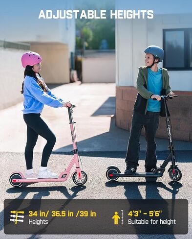 FanttikRide T9 Electric Scooter for Kids 4.3-5.6 ft, 7/10/12 MPH, LED Battery Level, Height Adjustable and Foldable, Electric Scooter for Kids, for Teenager, Up to 40 mins in Saudi Arabia