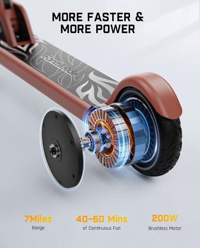 FanttikRide T9 Electric Scooter for Kids 4.3-5.6 ft, 7/10/12 MPH, LED Battery Level, Height Adjustable and Foldable, Electric Scooter for Kids, for Teenager, Up to 40 mins in Saudi Arabia