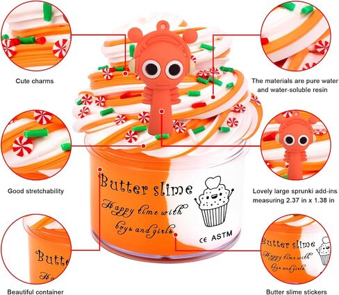 Sprunki Butter Slime - Sprunki كبير إضافة سحر INS و DIY Premium DIY Scated Peach For Boys & Girls ، الأعمار من 4 إلى 12 - حفلات الحفلات in Kuwait