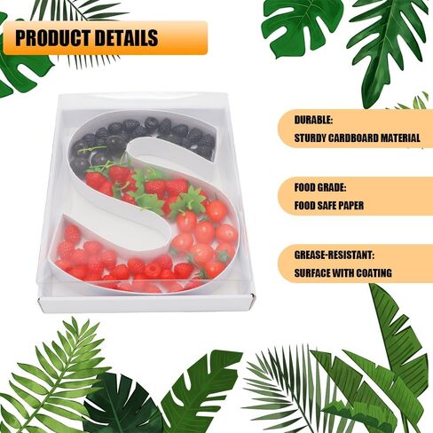 12" Fillable Cardboard Letter Charcuterie Gift Cupcake Box With Cover Sweets Packaging (A) in Saudi Arabia