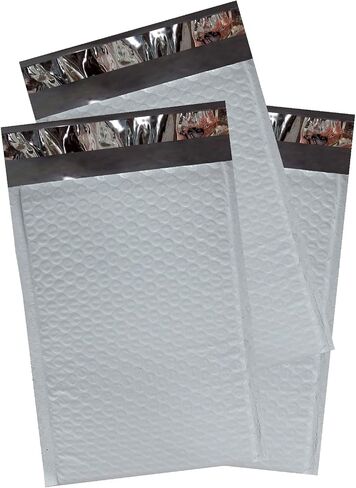 yens poly pubble sailers 4x8 500 Pack Self Seal Latshesive Facs ، Malkioning Patded Care for Shipping ، Pailing ، Tappaging face 4x7 pm#000-500 in Kuwait