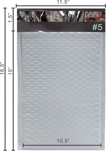 yens poly pubble sailers 4x8 500 Pack Self Seal Latshesive Facs ، Malkioning Patded Care for Shipping ، Pailing ، Tappaging face 4x7 pm#000-500 in Kuwait