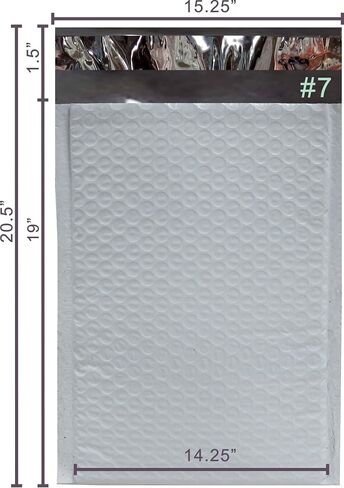 yens poly pubble sailers 4x8 500 Pack Self Seal Latshesive Facs ، Malkioning Patded Care for Shipping ، Pailing ، Tappaging face 4x7 pm#000-500 in Kuwait