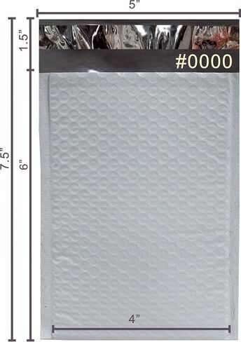yens poly pubble sailers 4x8 500 Pack Self Seal Latshesive Facs ، Malkioning Patded Care for Shipping ، Pailing ، Tappaging face 4x7 pm#000-500 in Kuwait