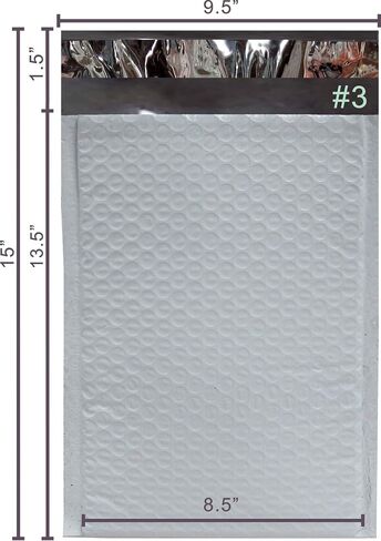 yens poly pubble sailers 4x8 500 Pack Self Seal Latshesive Facs ، Malkioning Patded Care for Shipping ، Pailing ، Tappaging face 4x7 pm#000-500 in Kuwait
