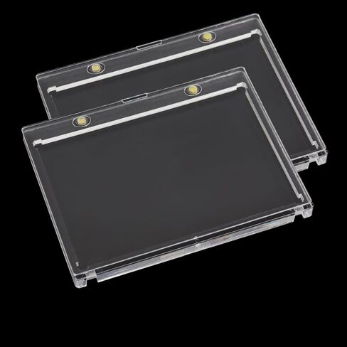 Pack of 2 Magnetic Booklet Card Holders 175PT Vertical Magnetic Card Holder Case UV Protection in Kuwait