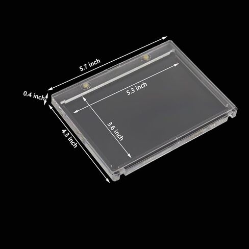 Pack of 2 Magnetic Booklet Card Holders 175PT Vertical Magnetic Card Holder Case UV Protection in Kuwait