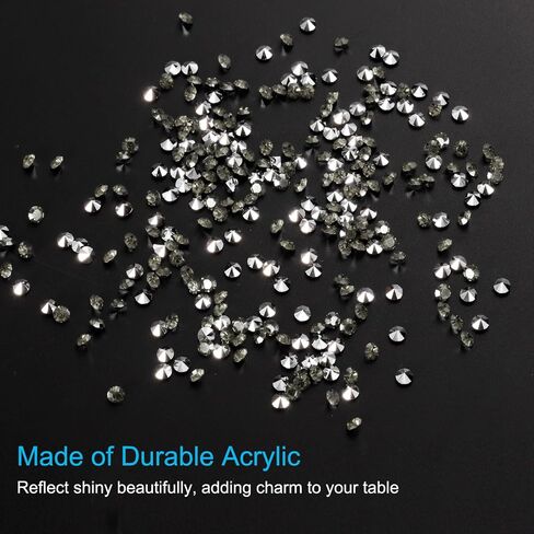 PATIKIL 14000Pcs Wedding Table Scatter Confetti Crystals 3mm Acrylic Diamonds Vase Fillers Gems for Table Centerpiece Decorations Bridal Shower Party, Silver, Blue in Saudi Arabia