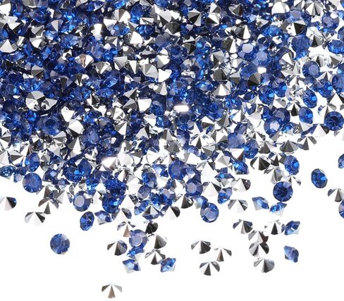 PATIKIL 14000Pcs Wedding Table Scatter Confetti Crystals 3mm Acrylic Diamonds Vase Fillers Gems for Table Centerpiece Decorations Bridal Shower Party, Silver, Blue in Saudi Arabia