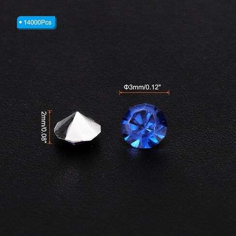 PATIKIL 14000Pcs Wedding Table Scatter Confetti Crystals 3mm Acrylic Diamonds Vase Fillers Gems for Table Centerpiece Decorations Bridal Shower Party, Silver, Blue in Saudi Arabia