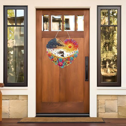 طقم شنقا للفن الماسي 5D للبالغين ، وحجر الراين على شكل خاص ، مزدوج DIY DIY Acrylic Diamond Art Purnants Pendants Home Garden Gard in Kuwait