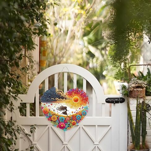 طقم شنقا للفن الماسي 5D للبالغين ، وحجر الراين على شكل خاص ، مزدوج DIY DIY Acrylic Diamond Art Purnants Pendants Home Garden Gard in Kuwait