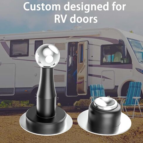 Magnetic Door Stop for RV, Camper, Trailer, Motorhome, Heavy Duty RV Door Latch with Extended Length and Super Strong Magnetic Force (1-Pack(Black)) in Saudi Arabia