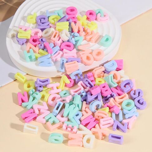 400pcs Large Alphabet Letter Beads,A-Z Big Bubble Letter Charms for Jewelry Making, Bracelets, Necklaces, Keychains, DIY Crafts, Plastic Beads for Personalized Accessories in Saudi Arabia