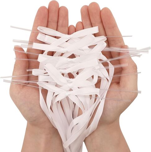 Twist Tie Bows 30 PCS Satin Ribbon Bows Bows Bows for Age Facs Hight Wapp Wedding Wedding Brithday عيد الحب حفلة عيد الميلاد (أسود) in Kuwait