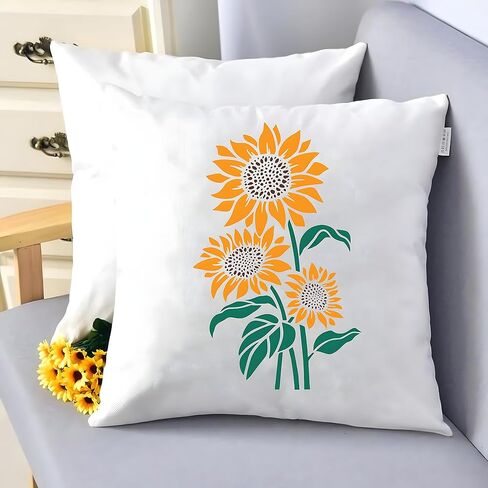 20pcs Stencils for Painting，Flower Stencils，Stencils for Crafts Reusable，Stencil，Sunflower Stencils for Painting，Wall Stencil (Sunflower) in Kuwait