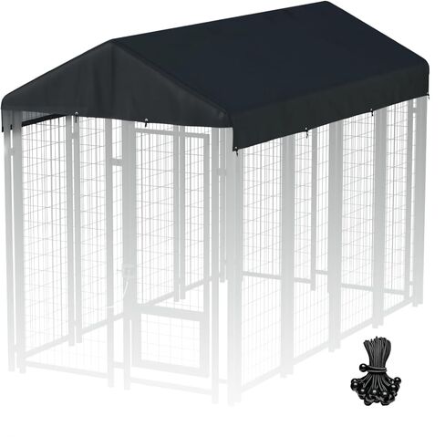 غطاء بيت الكلب في الهواء الطلق 10'W x 10'l 420d ثقيلة الغطاء البديل لتربية الكلاب المقاومة للأشعة فوق البنفسجية - الأسود فقط) in Kuwait