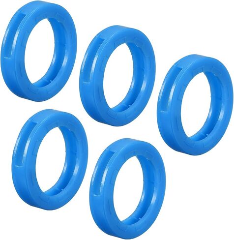 PATIKIL Key Cap Cover Rings, 20Pcs 24mm Keys Identifier Coding Tags Silicone Sleeve for Office House Apartment Blue in Saudi Arabia