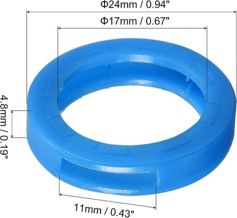 PATIKIL Key Cap Cover Rings, 20Pcs 24mm Keys Identifier Coding Tags Silicone Sleeve for Office House Apartment Blue in Saudi Arabia