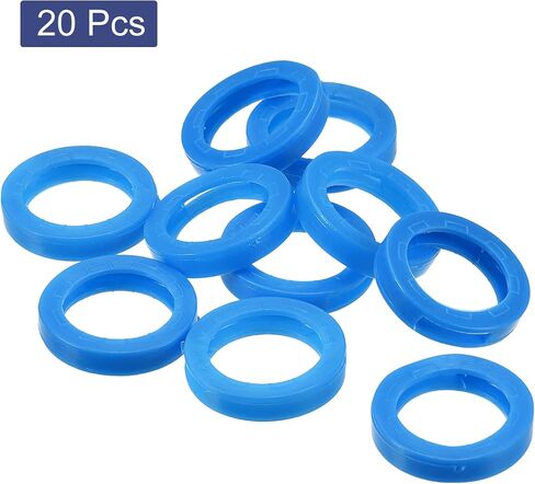 PATIKIL Key Cap Cover Rings, 20Pcs 24mm Keys Identifier Coding Tags Silicone Sleeve for Office House Apartment Blue in Saudi Arabia
