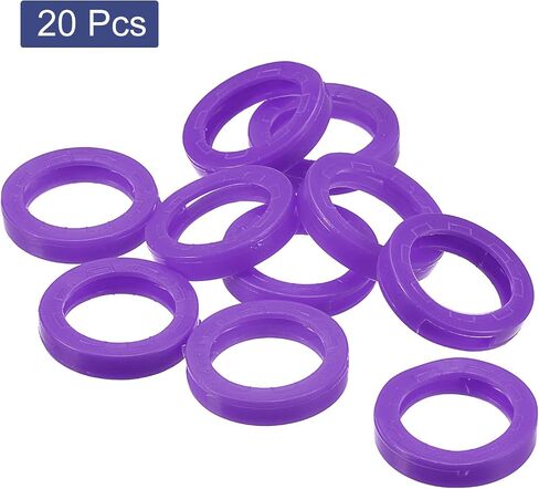 PATIKIL Key Cap Cover Rings, 20Pcs 24mm Keys Identifier Coding Tags Silicone Sleeve for Office House Apartment Blue in Saudi Arabia